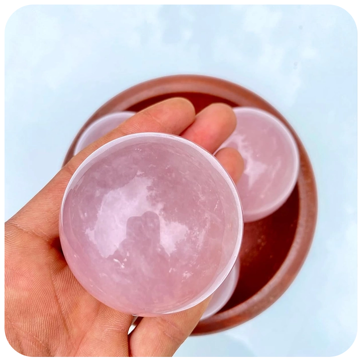 Rose Quartz Sphere / Ball - Stone of universal love