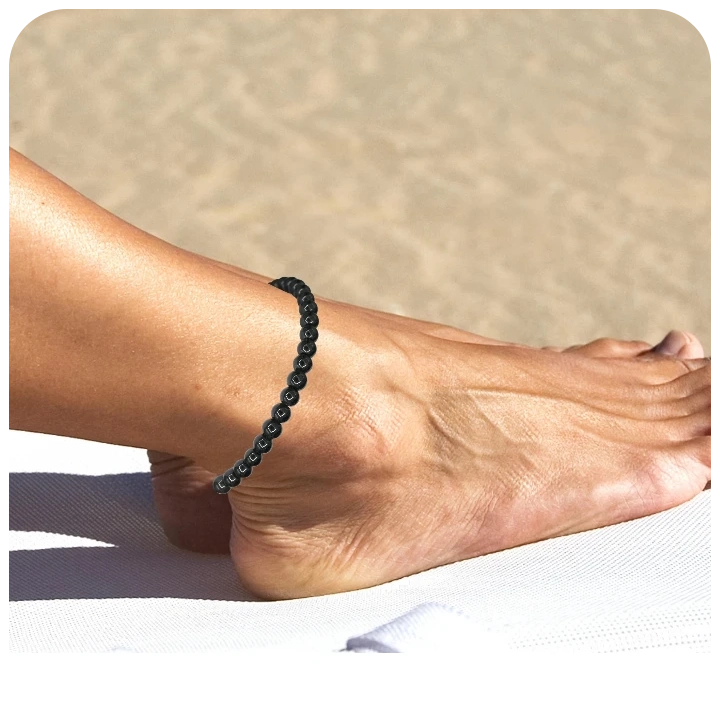 Black Obsidian Anklet: Shield Against Psychic Attacks