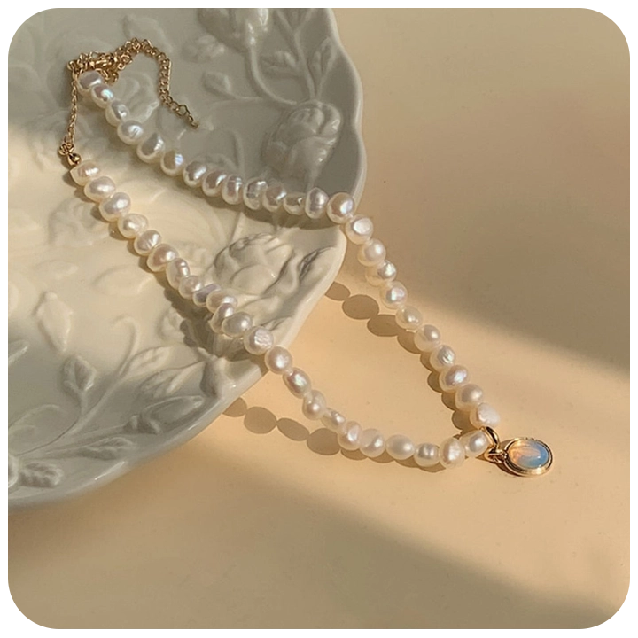 Moon Stone Layered Necklace