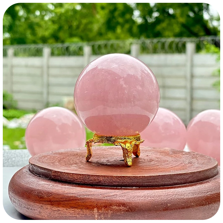 Rose Quartz Sphere / Ball - Stone of universal love