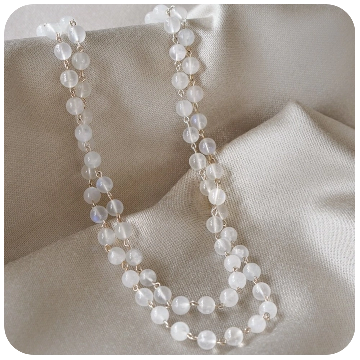 Moon Stone Layered Necklace