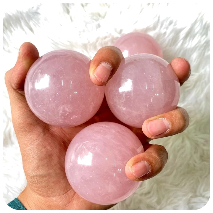 Rose Quartz Sphere / Ball - Stone of universal love
